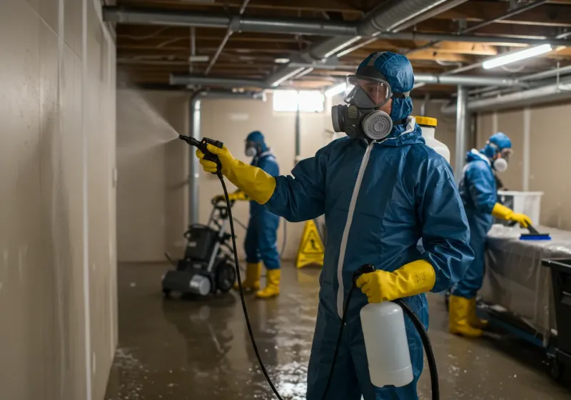 Basement Sanitization and Antimicrobial Treatment process in Elwood, KS